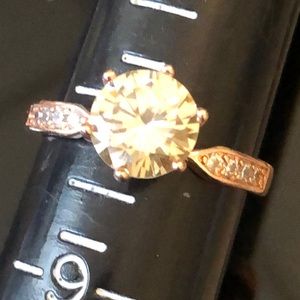 18kgp rose gold 3 carat moissanite ring